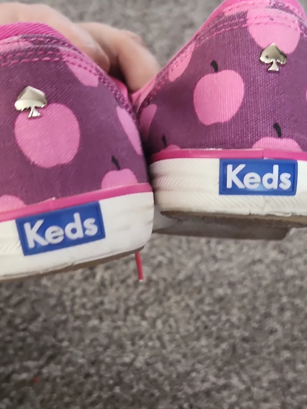 kate spade Kids Pink Apple Print Sneakers